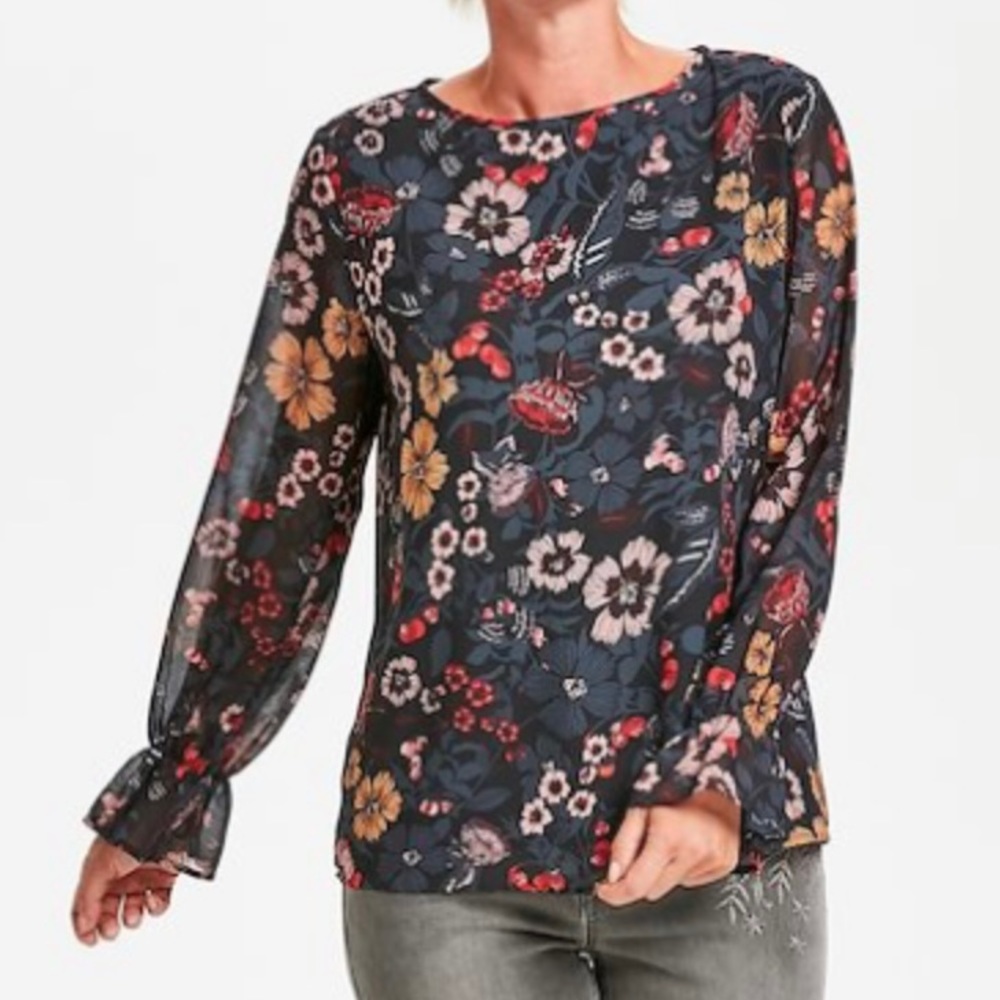 B.young long sleeve floral blouse. Size 34